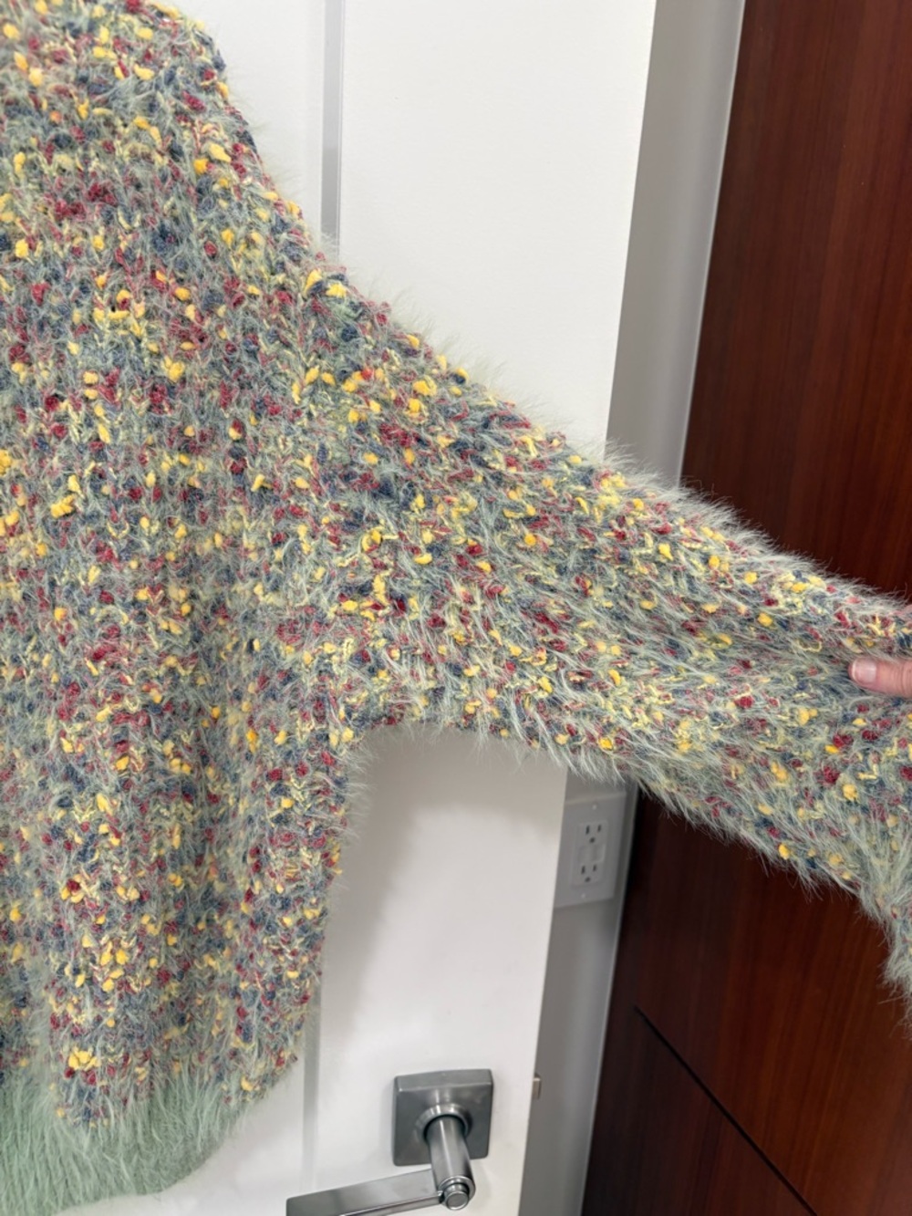 Anthropologie Raga Oversized Boucle Knit Mock Neck Sweater Size XS - Picture 5 of 16